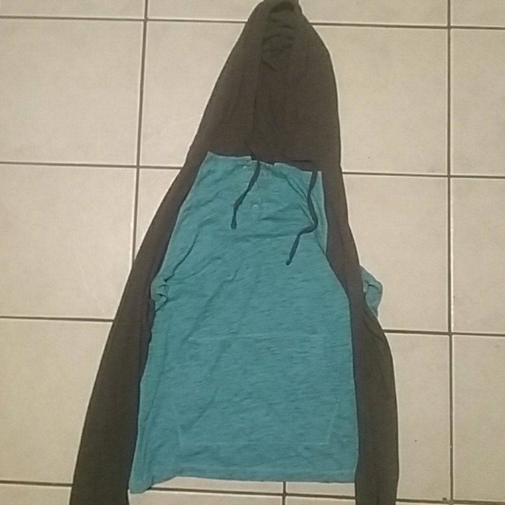 Boys hoodie shirt| turquoise and gray